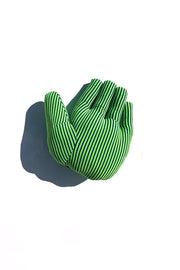 PORTRAIT LAB - Fabric object "Hand"S size Neon green stripe - 大和店