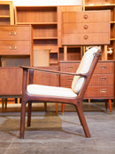 P. Jeppesen , Ole Wanscher <br>"PJ112" ファブリック イージーチェア <br>1960's-1970's , Denmark <br>cerote antiques HOLD HGK 6/16迄