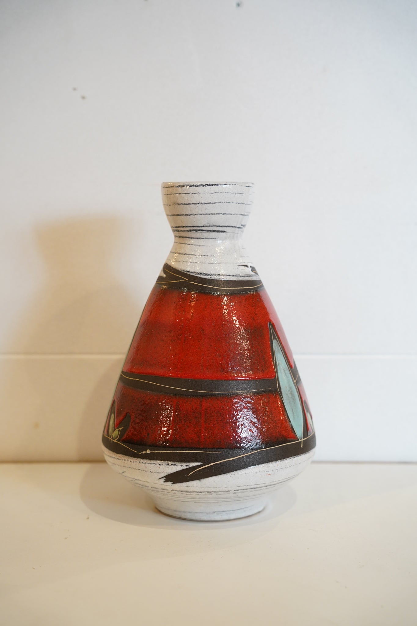 Scheurich 547-28 - Fat Lava - セラミックフラワーベース - West Germany - cerote antiques