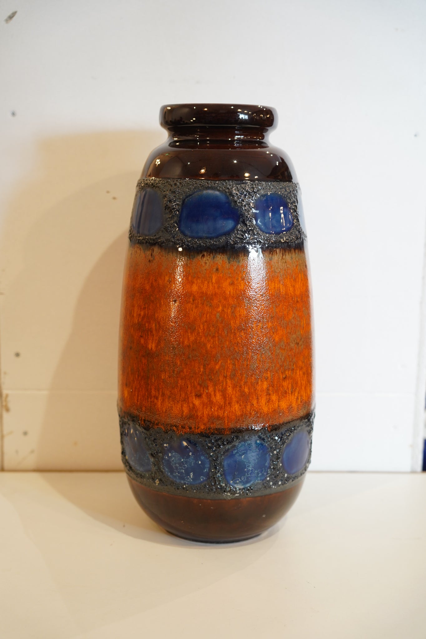 Fat Lava  284-47 - セラミックフラワーベース - West Germany - cerote antiques