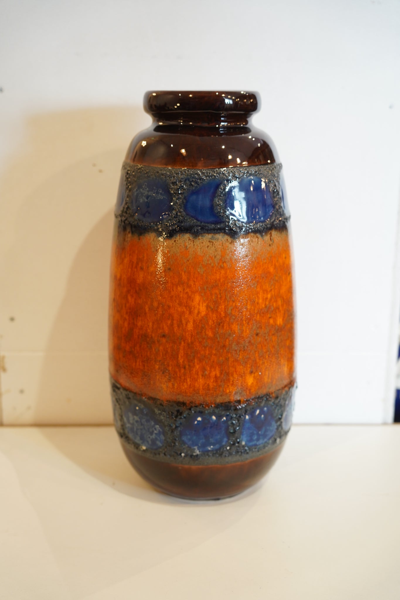 Fat Lava  284-47 - セラミックフラワーベース - West Germany - cerote antiques