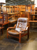 Göte Möbler Nässjö AB社 <br>レザー ラウンジチェア <br>1970's , Sweden <br>大和店