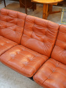 Lystolet <br>3シーターレザーソファ <br>Sweden/Denmark , 1970's <br>大和店 hold ynk 7/10-