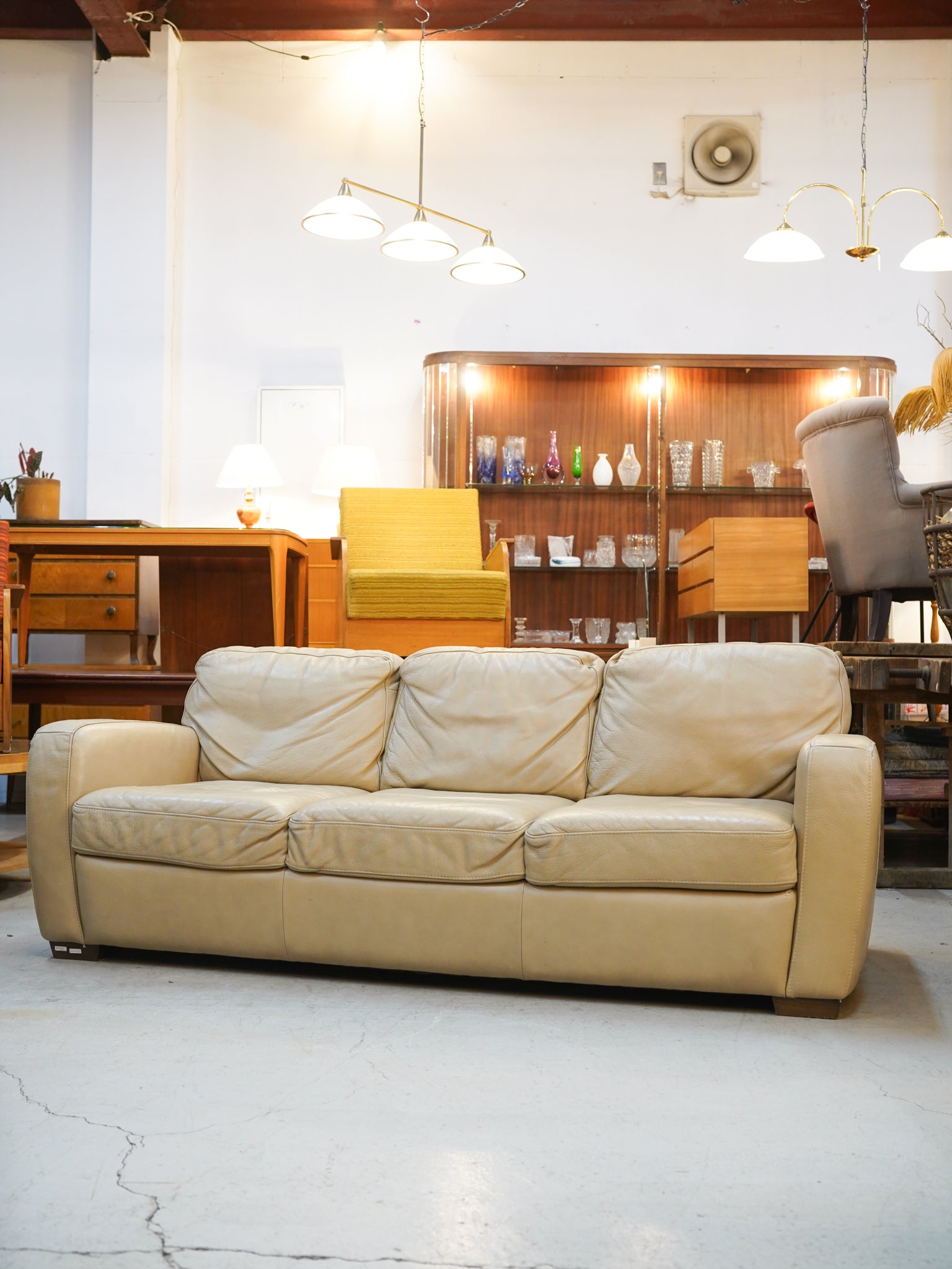 Natuzzi - レザー 3シーターソファ - Italy - 大和店