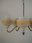 5灯フロストガラスシャンデリア <br> cerote antiques
