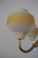 5灯フロストガラスシャンデリア <br> cerote antiques