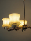 5灯カッティングガラスシャンデリア <br>cerote antiques