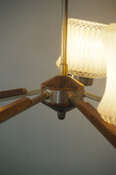 5灯カッティングガラスシャンデリア <br>cerote antiques