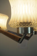 5灯カッティングガラスシャンデリア <br>cerote antiques