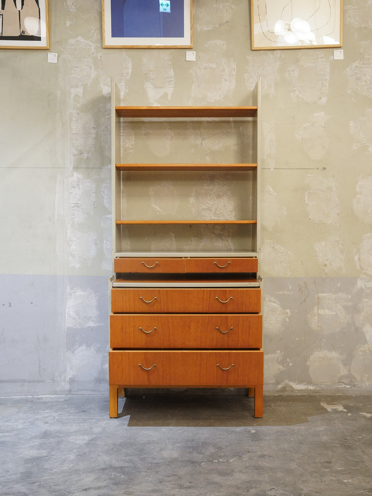 AB Skaraborgs Möbelfabrik , Sven Engström & Gunnar Myrstrand - Sweden , 1950-60s - "Ideal" ブックシェルフ