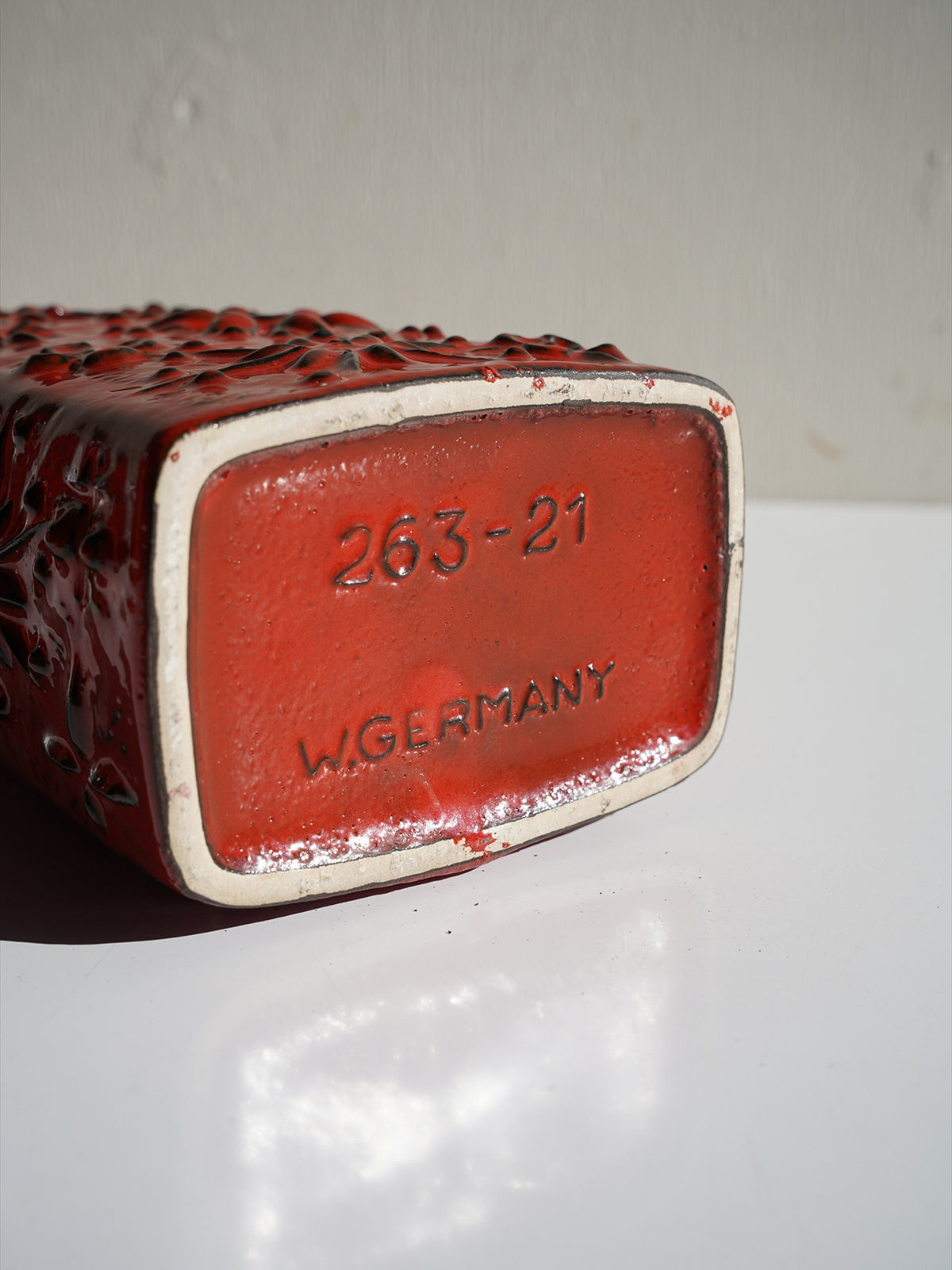 Scheurich 263/21 - Fat Lava - セラミック フラワーベース - 1960's , West Germany