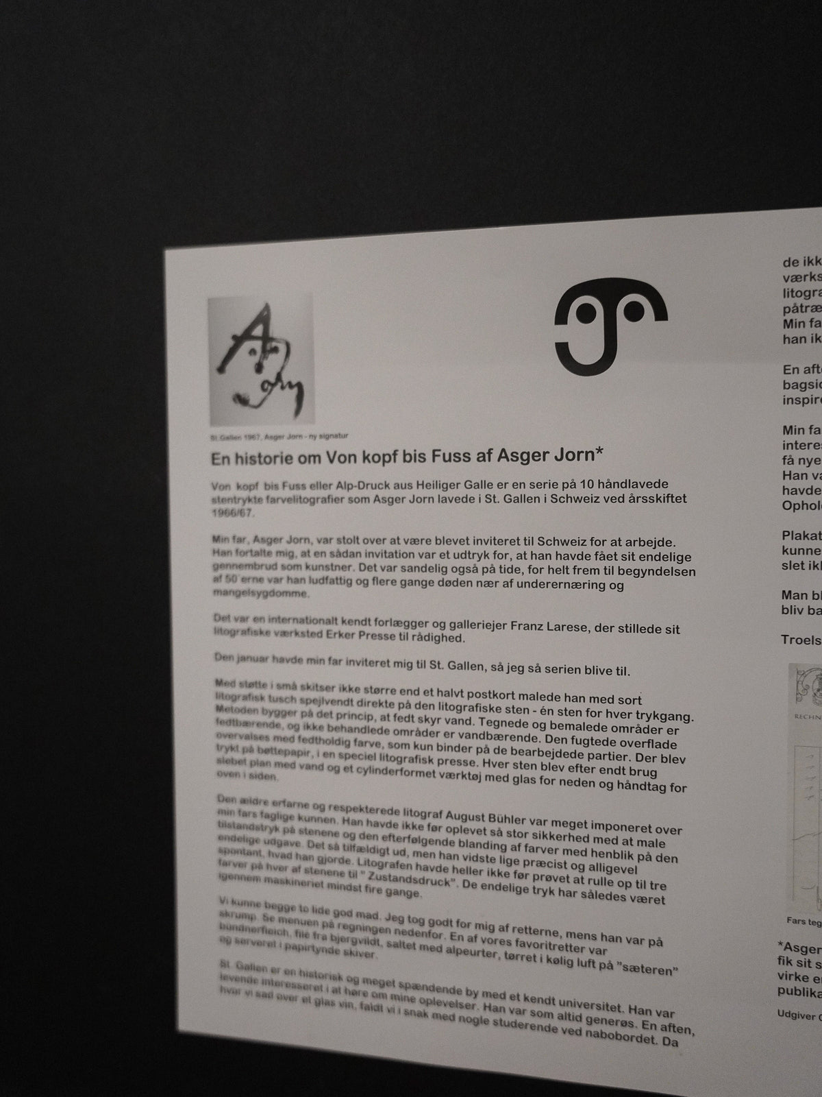 Asger Jorn - "COBRA 60 ÅR" ウォールアート - Denmark
