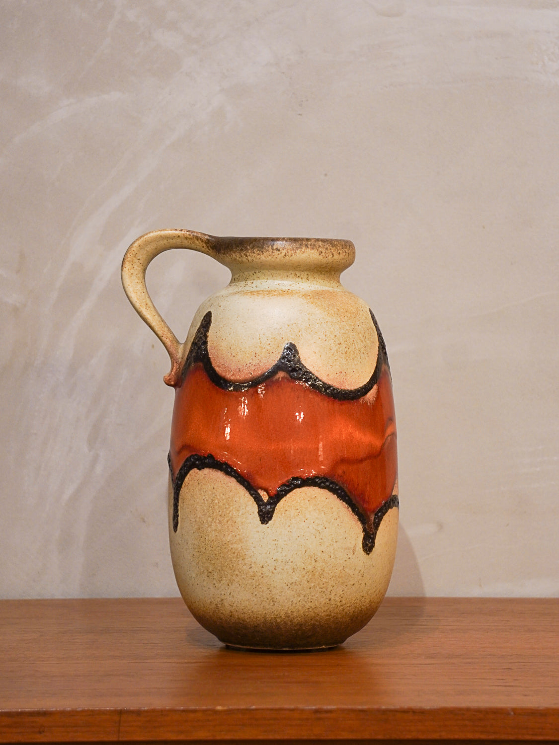 Scheurich 484-27 - Fat Lava - セラミック フラワーベース - West Germany - cerote antiques