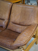 Maison Regain <br>レザー 2シーターソファ <br>1960's , France <br>cerote antiques
