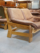 Maison Regain <br>レザー 2シーターソファ <br>1960's , France <br>cerote antiques