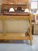 Maison Regain <br>レザー 2シーターソファ <br>1960's , France <br>cerote antiques