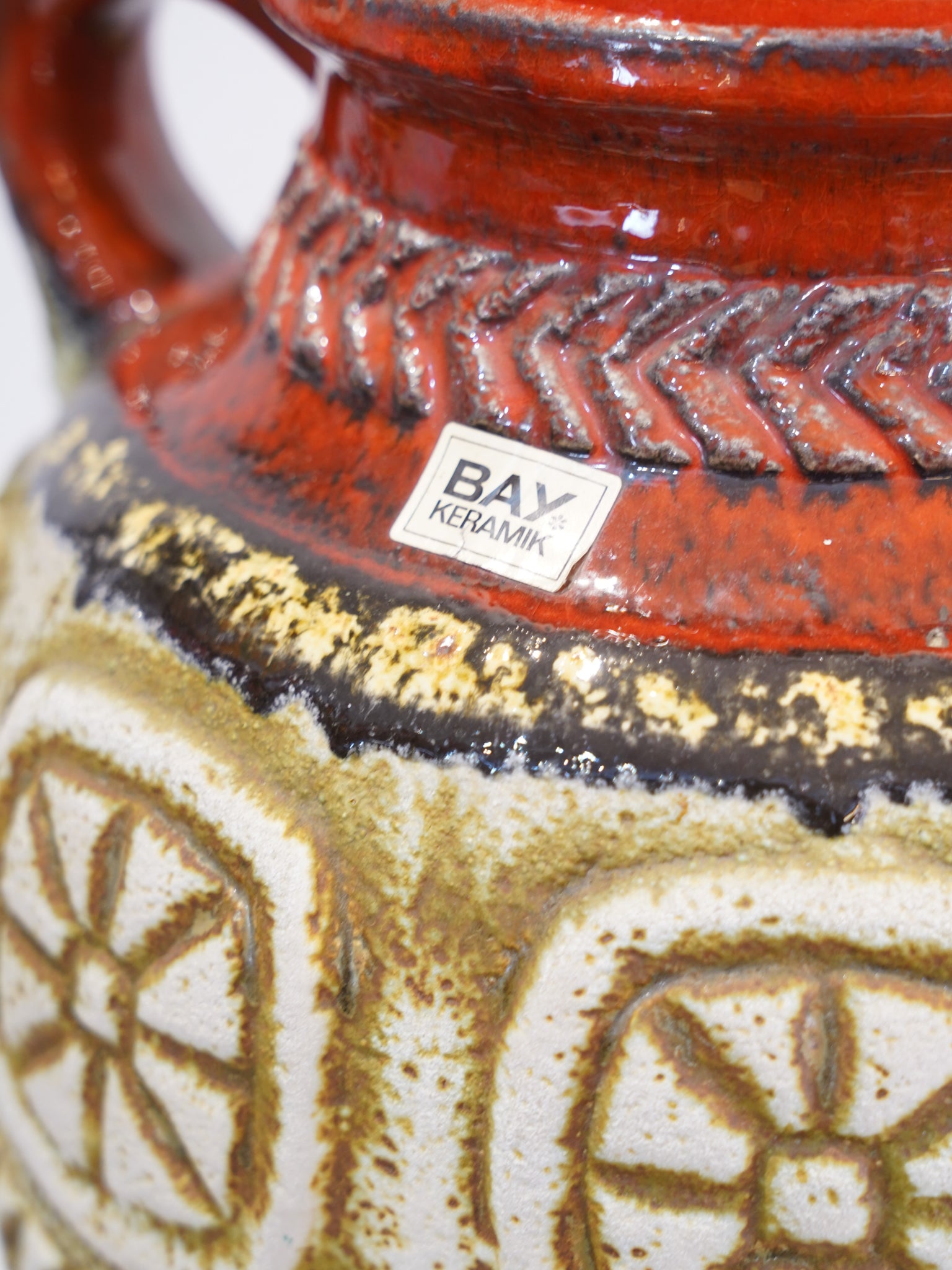 Bay Keramik 73/50 - Fat Lava セラミックフラワーベース - 1960's-1970's , West Germany - cerote antiques