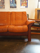 ※アーカイブしない EKORNES <br> レザー ローバック 3シーター <br> Norway , 1970's <br> 大和店 HOLD anynal shiba