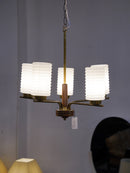 デザインガラス 5灯シャンデリア <br> cerote antiques