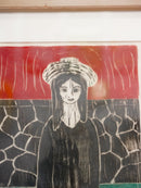 Jens Mathisen<br> "Mädchen mit Hut" ウォールアート<br>1959"s Sweden<br>大和店