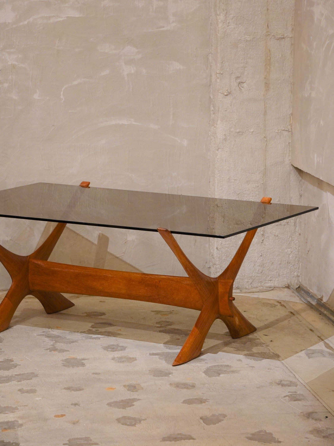 Örebro Glas , Fredrik Schriever-Abeln - ''Condor'' ガラストップ コーヒーテーブル - 1960's , Sweden - bob's box