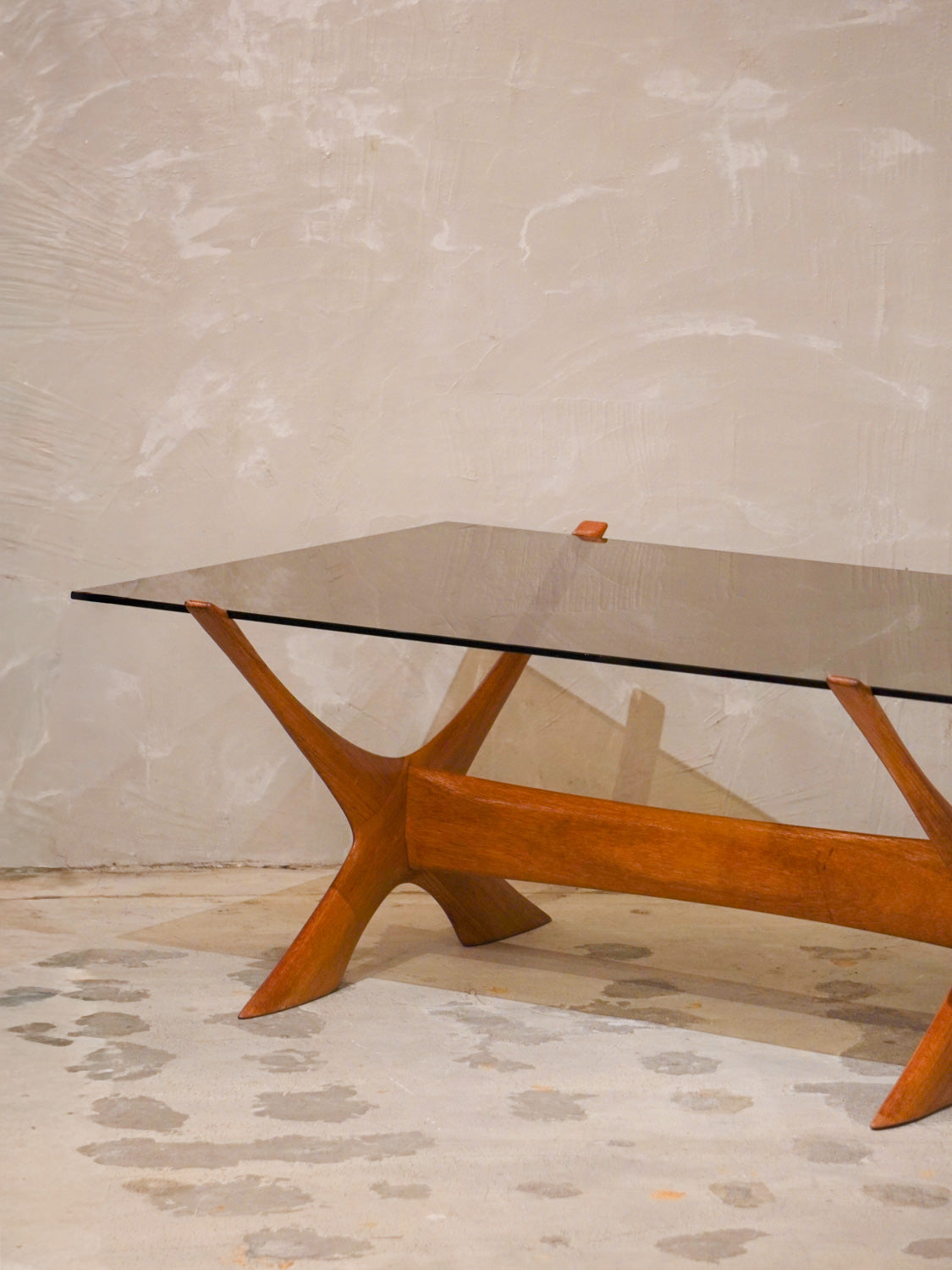 Örebro Glas , Fredrik Schriever-Abeln - ''Condor'' ガラストップ コーヒーテーブル - 1960's , Sweden