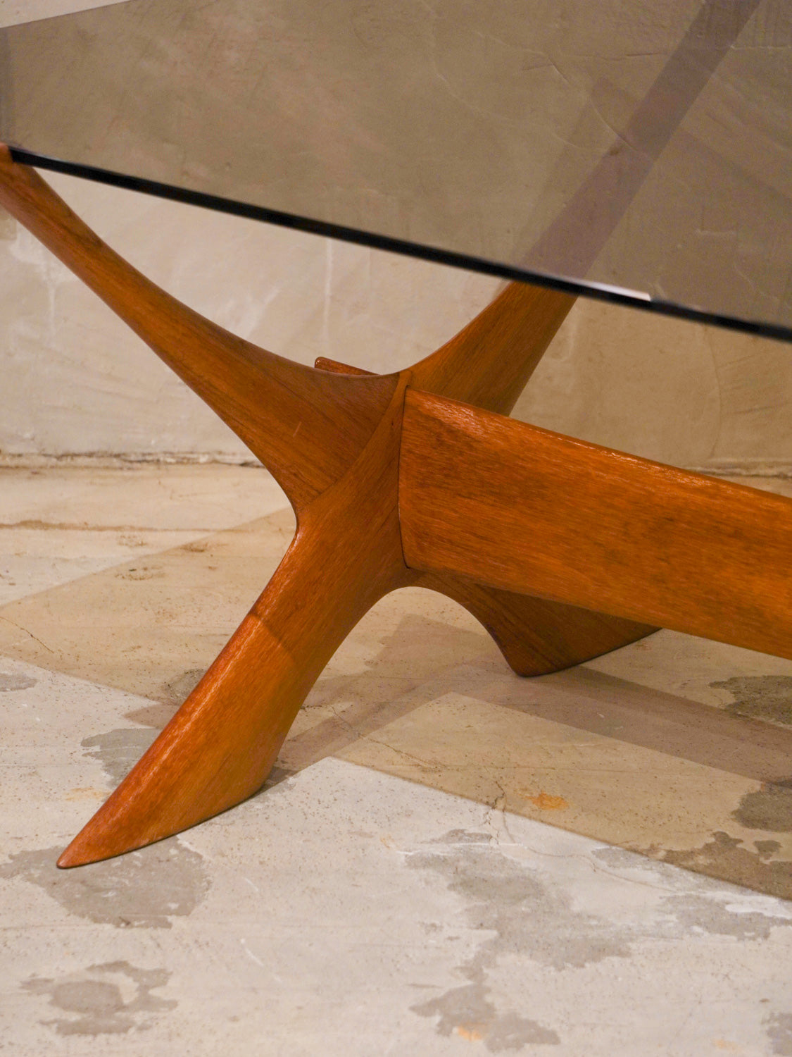 Örebro Glas , Fredrik Schriever-Abeln - ''Condor'' ガラストップ コーヒーテーブル - 1960's , Sweden
