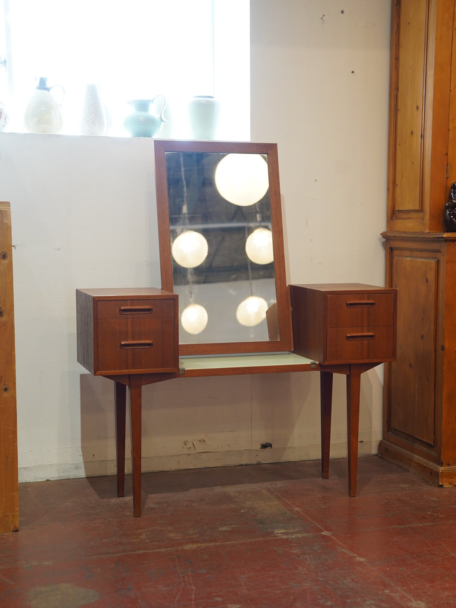 Ateljé Glas & Trä - チークウッド ドレッサー - 1960's , Sweden - cerote antiques