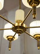 Orrefors社製<br>6灯シャンデリアランプ<br> 1950'~1960' , Sweden <br> cerote antiques