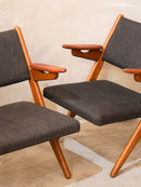 Randers Møbelfabrik , Arne Hovmand Olsen - ファブリック ラウンジチェア - 1950's -1960's , Denmark - bob's box