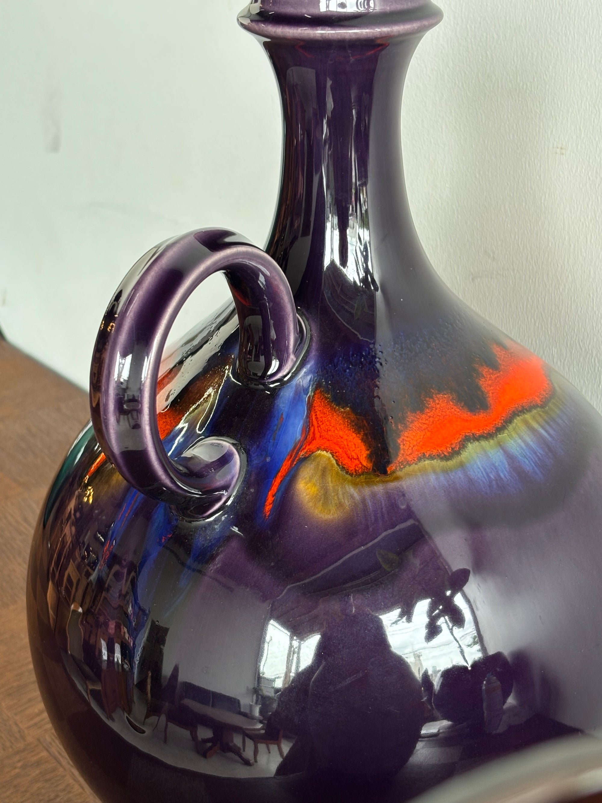 Hutschenreuther 9143/40 , Renée Neue - Fat Lava - セラミック フラワーベース - 1970's , Germany - cerote antiques