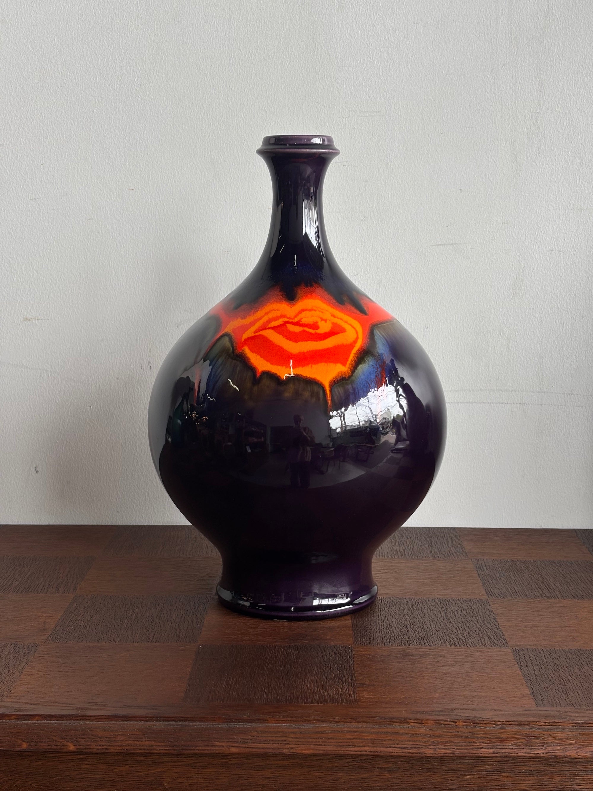 Hutschenreuther 9143/40 , Renée Neue - Fat Lava - セラミック フラワーベース - 1970's , Germany - cerote antiques