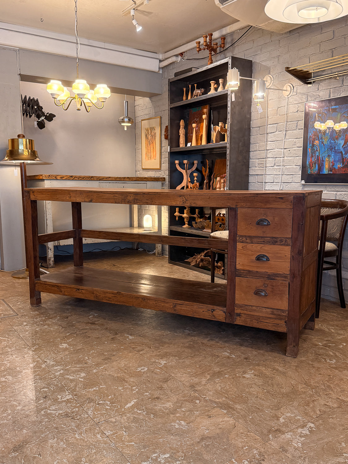 ロングワークテーブル - India - cerote antiques