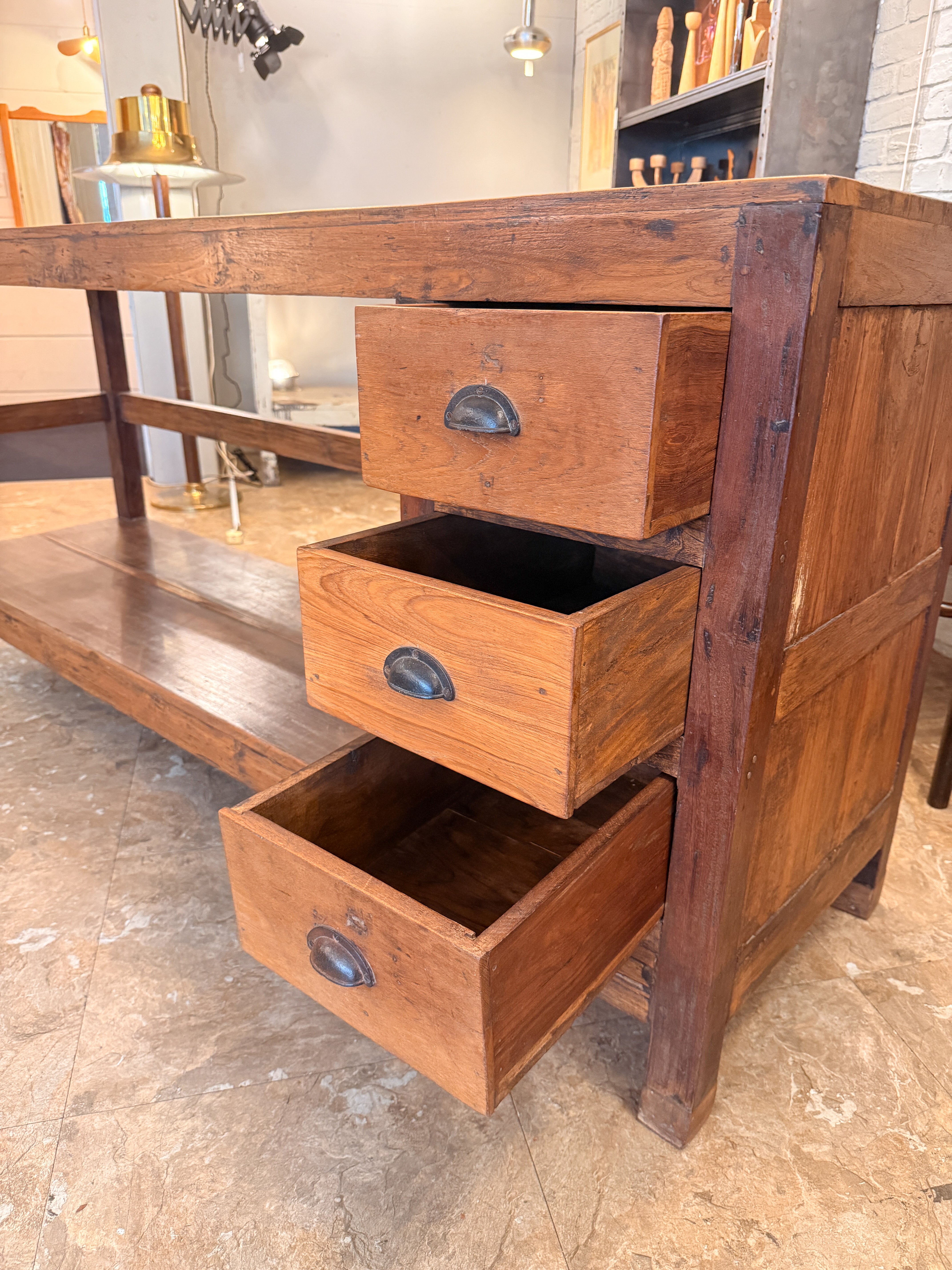 ロングワークテーブル - India - cerote antiques
