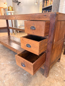 ロングワークテーブル <br>India <br>cerote antiques