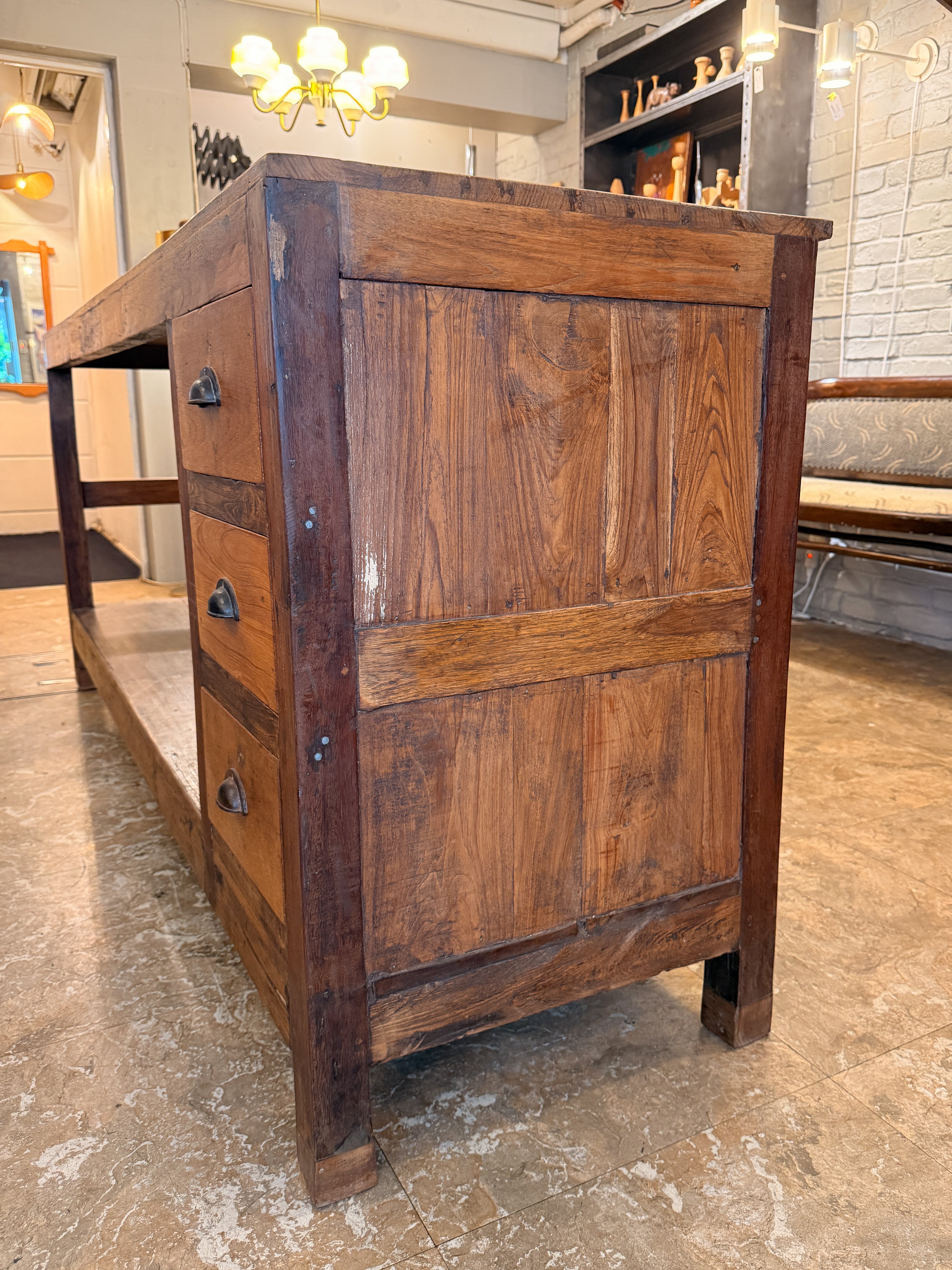 ロングワークテーブル - India - cerote antiques