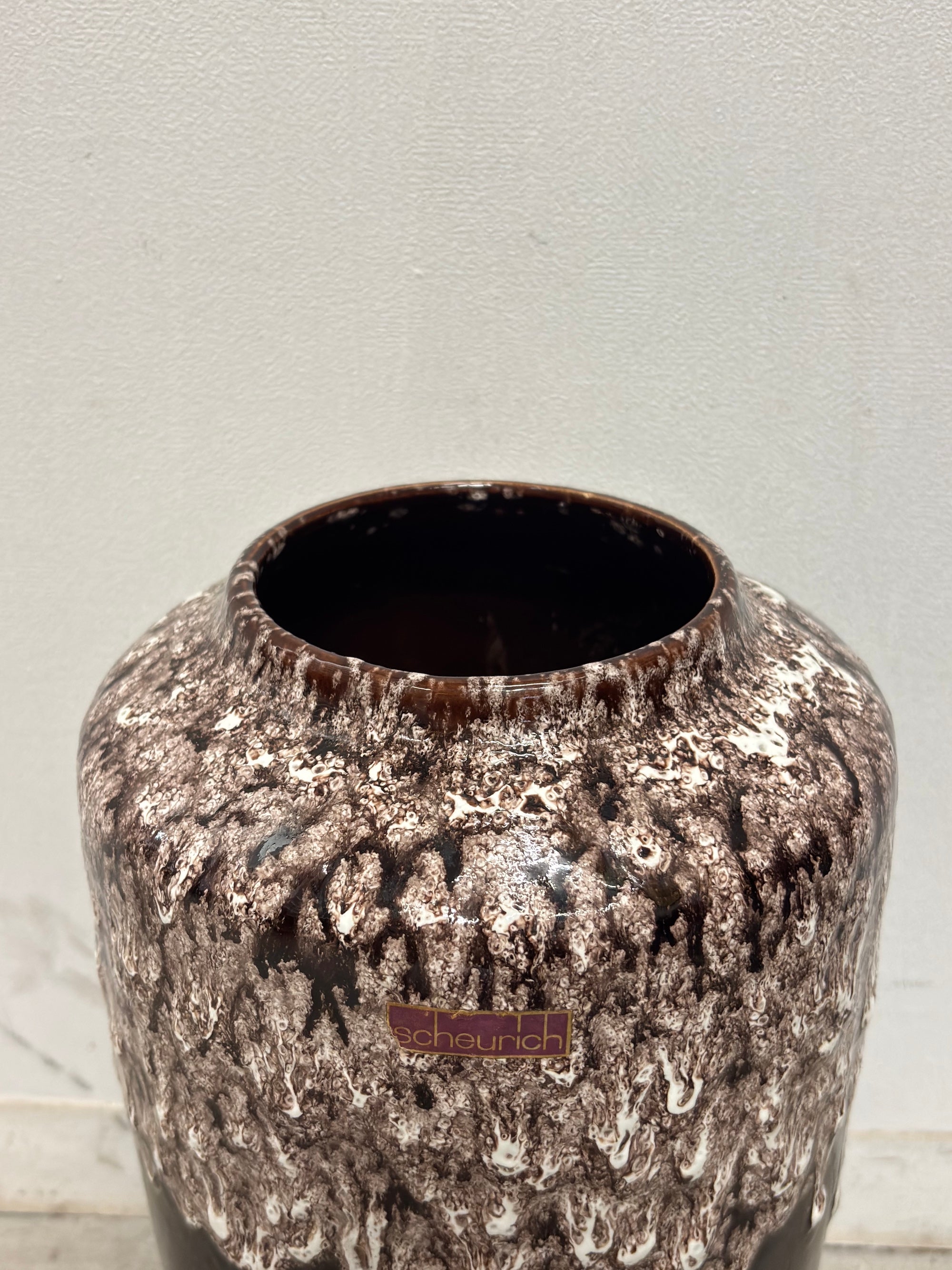Scheurich 517/38 - Fat Lava - セラミック フラワーベース - 1960's-1970's , West Germany - cerote antiques