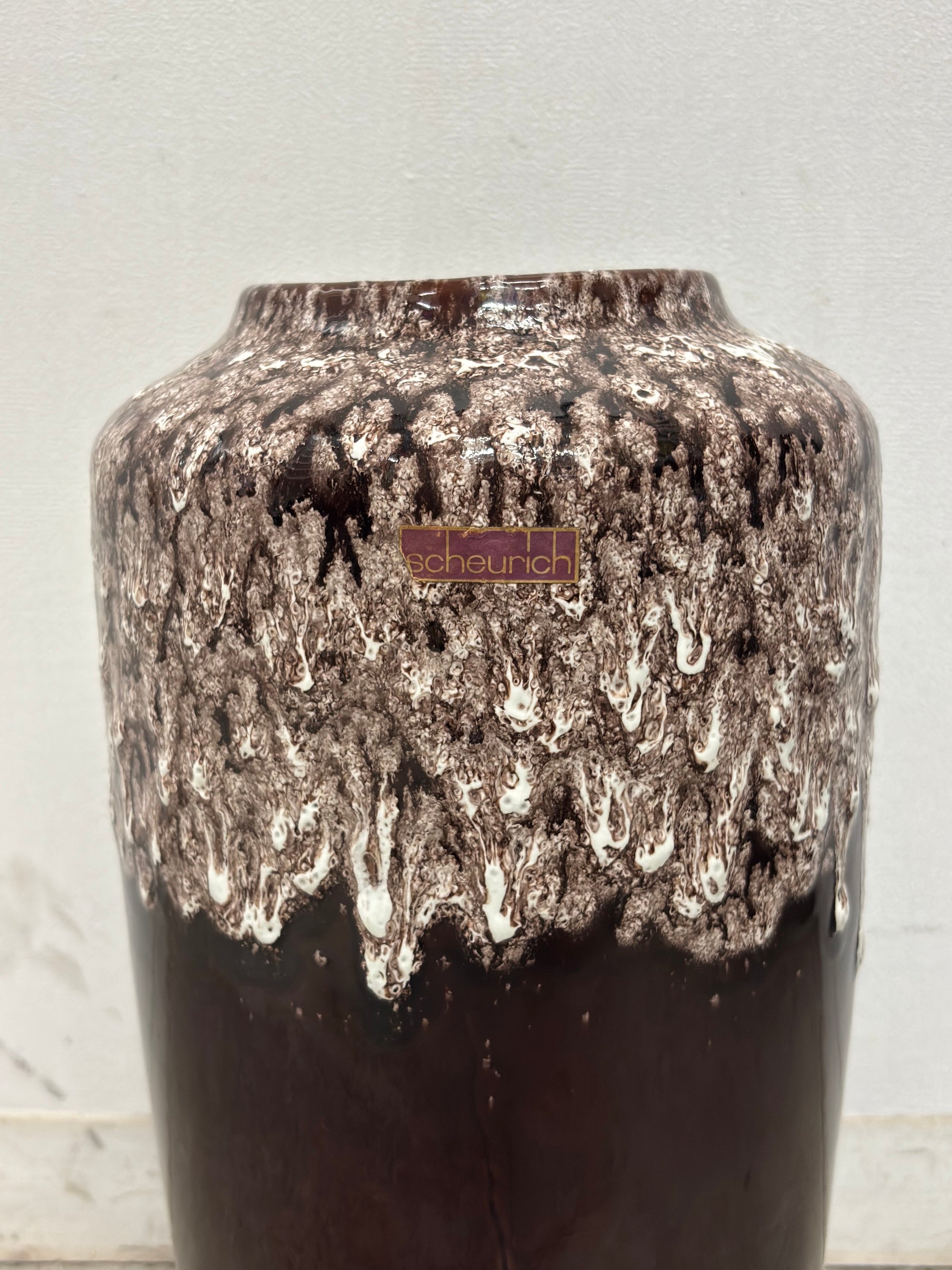 Scheurich 517/38 - Fat Lava - セラミック フラワーベース - 1960's-1970's , West Germany - cerote antiques