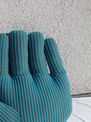PORTRAIT LAB <br>Fabric object "Hand"S size Blue stripe <br>大和店・reload店 - ヴィンテージ SHARK ATTACK