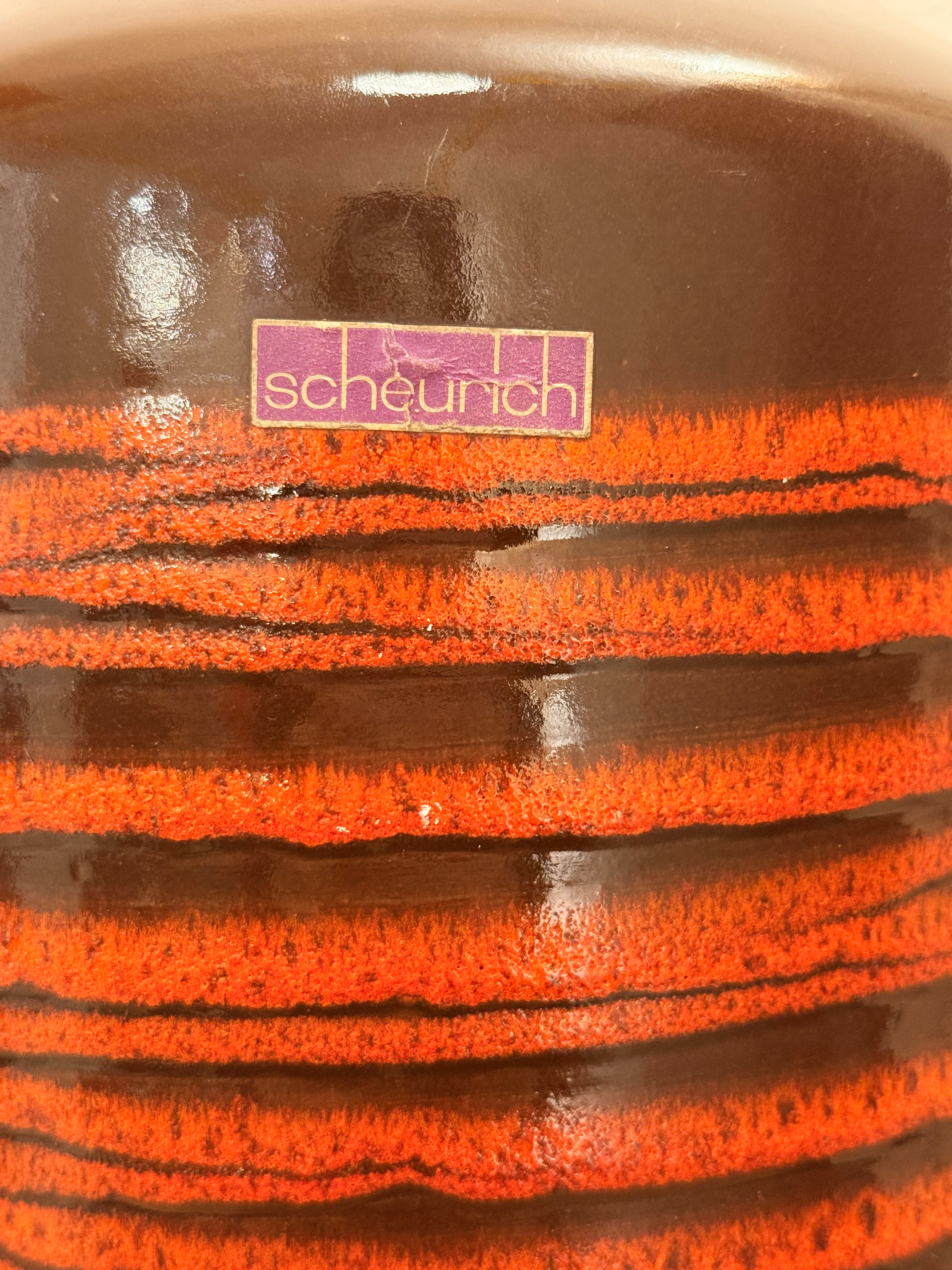 Scheurich 517/45 - Fat Lava - セラミック フラワーベース - 1960's-1970's , West Germany - cerote antiques