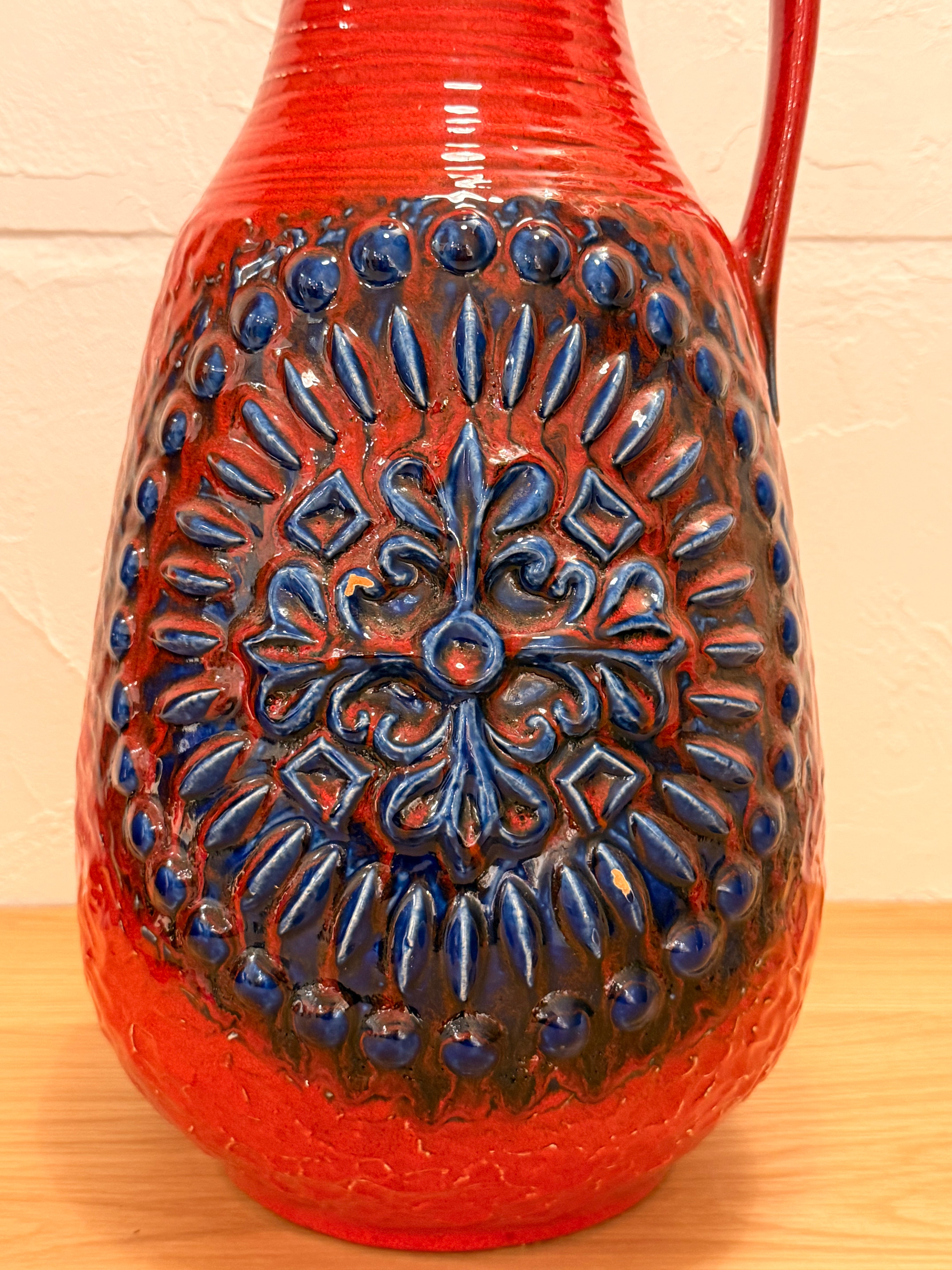 Carstens Tönnieshof 7406/45 , Trude Carstens - Fat Lava - セラミック フラワーベース - 1960's , West Germany - cerote antiques