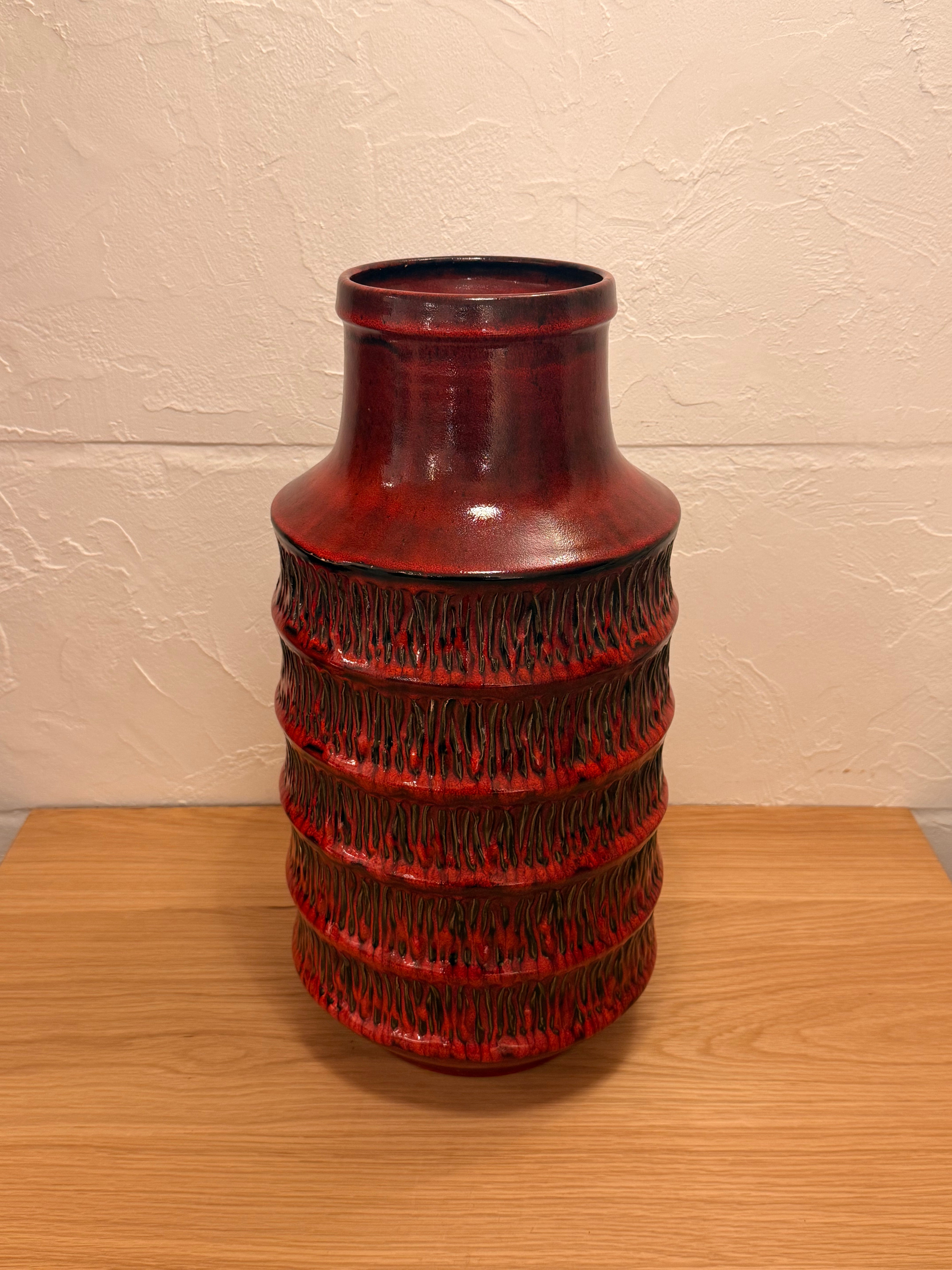 Jasba 1529/45 - Fat Lava - セラミック フラワーベース - 1960's-1970's , West Germany - cerote antiques