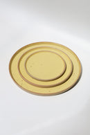 ONE KILN CERAMICS <br>FLAT PLATE L /  lemon yellow <br>大阪店