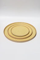 ONE KILN CERAMICS <br>FLAT PLATE L /  lemon yellow <br>大阪店
