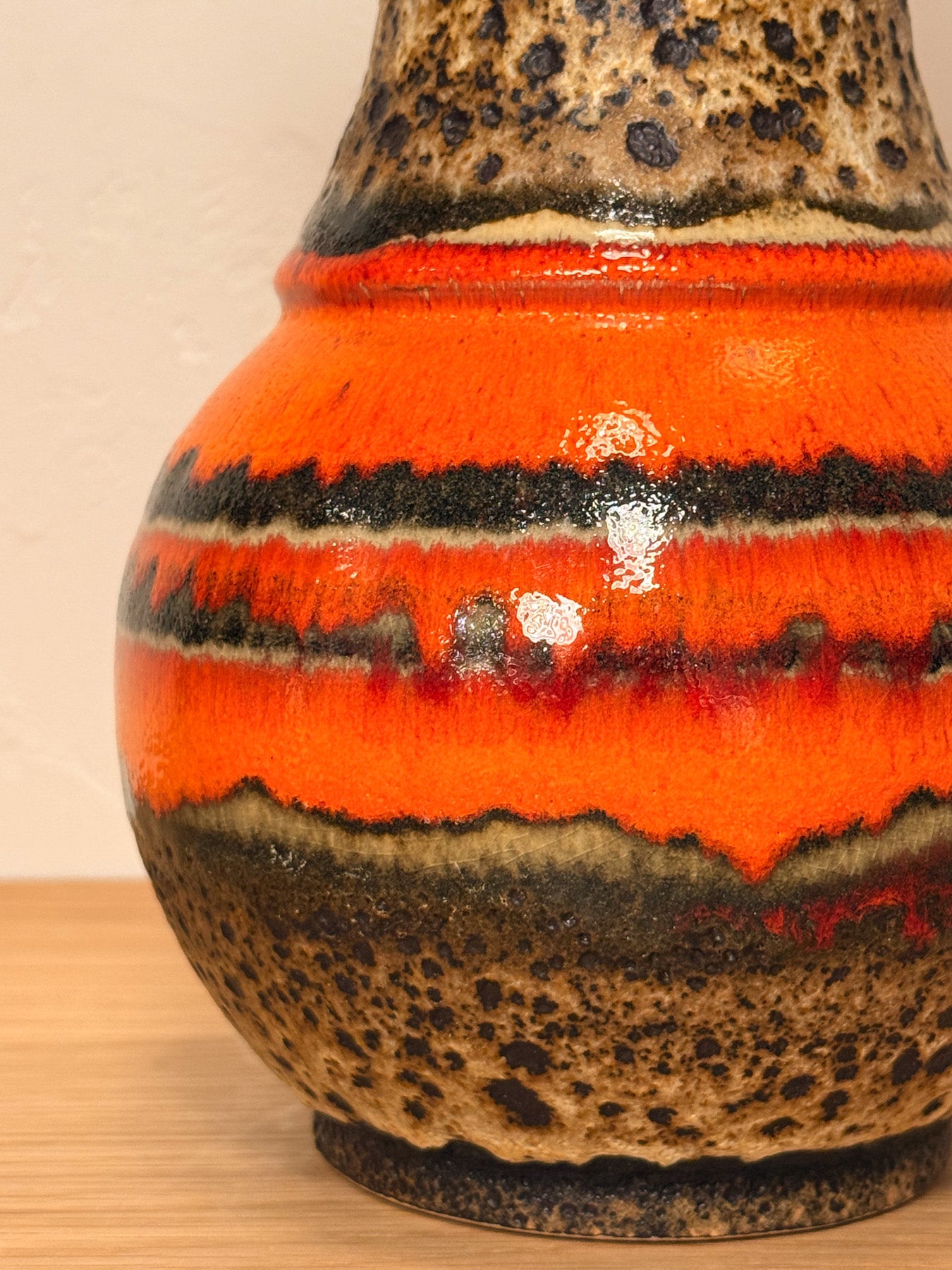 Fat Lava - セラミック フラワーベース - West Germany - cerote antiques