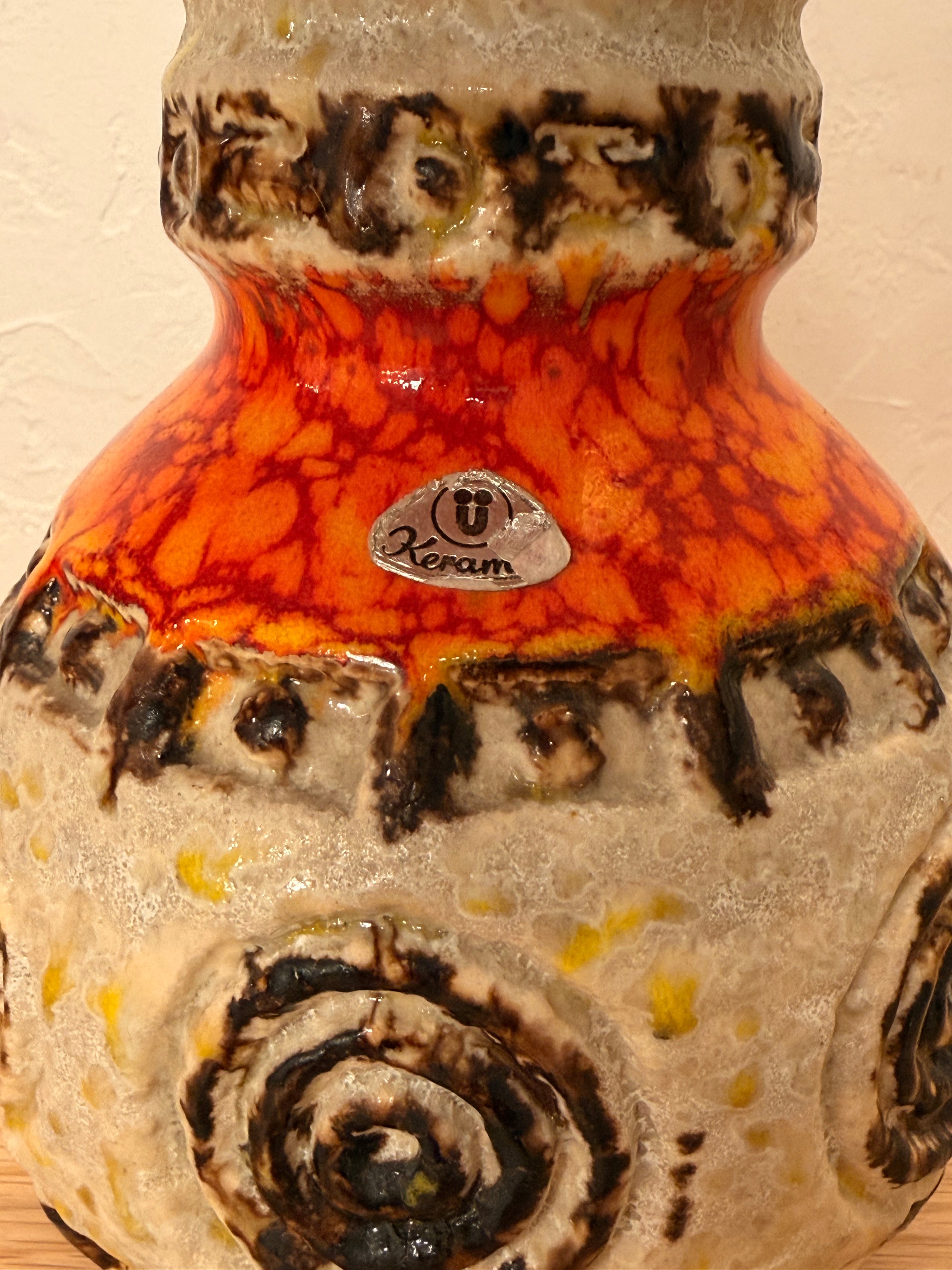Übelacker Keramik 1399/21 - Fat Lava - セラミック フラワーベース - 1960's-1970's , West Germany - cerote antiques