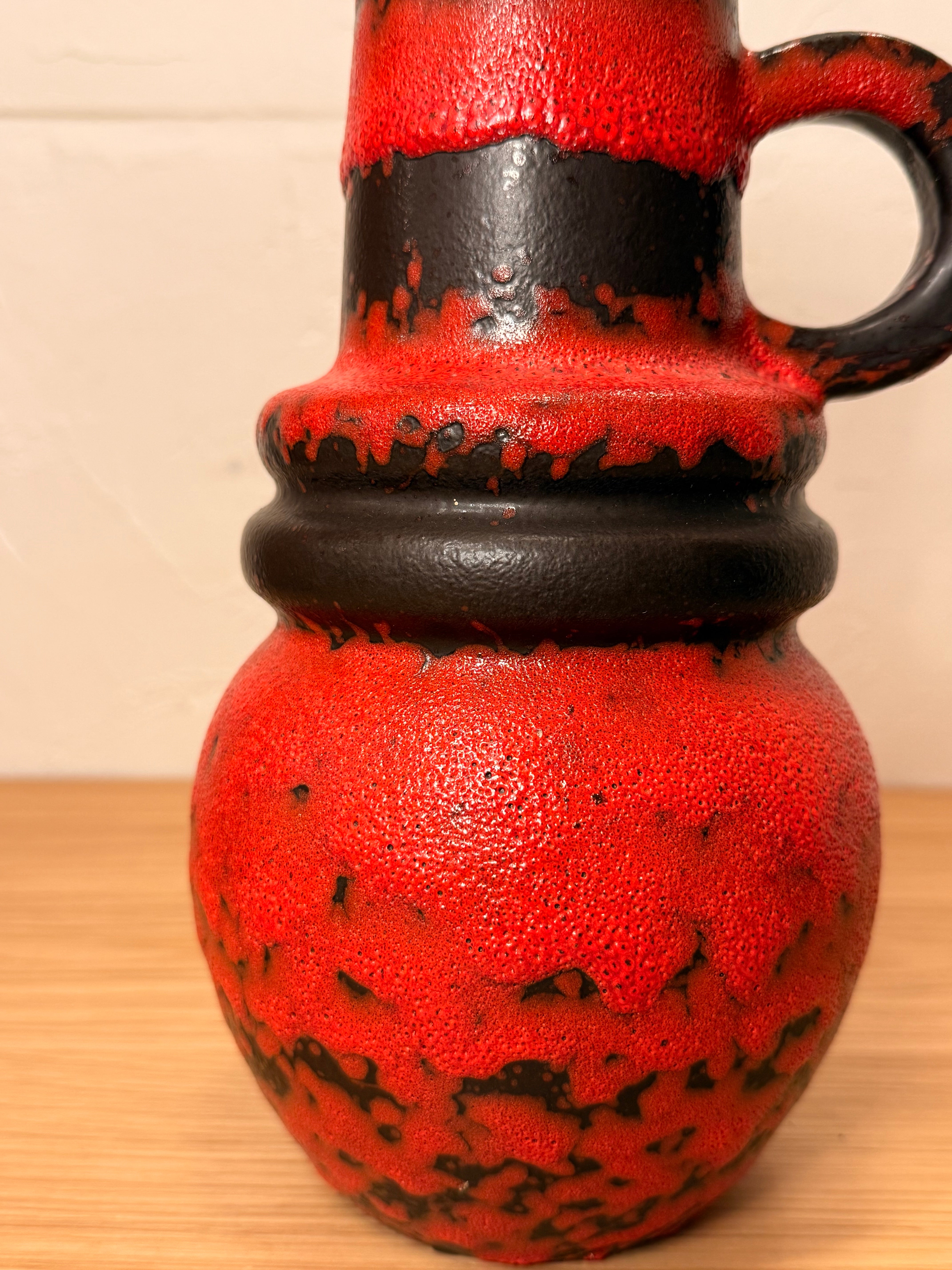 Scheurich "Wien" 428/26 , A.Seide - Fat Lava - セラミック フラワーベース - 1960's-1970's , West Germany - cerote antiques
