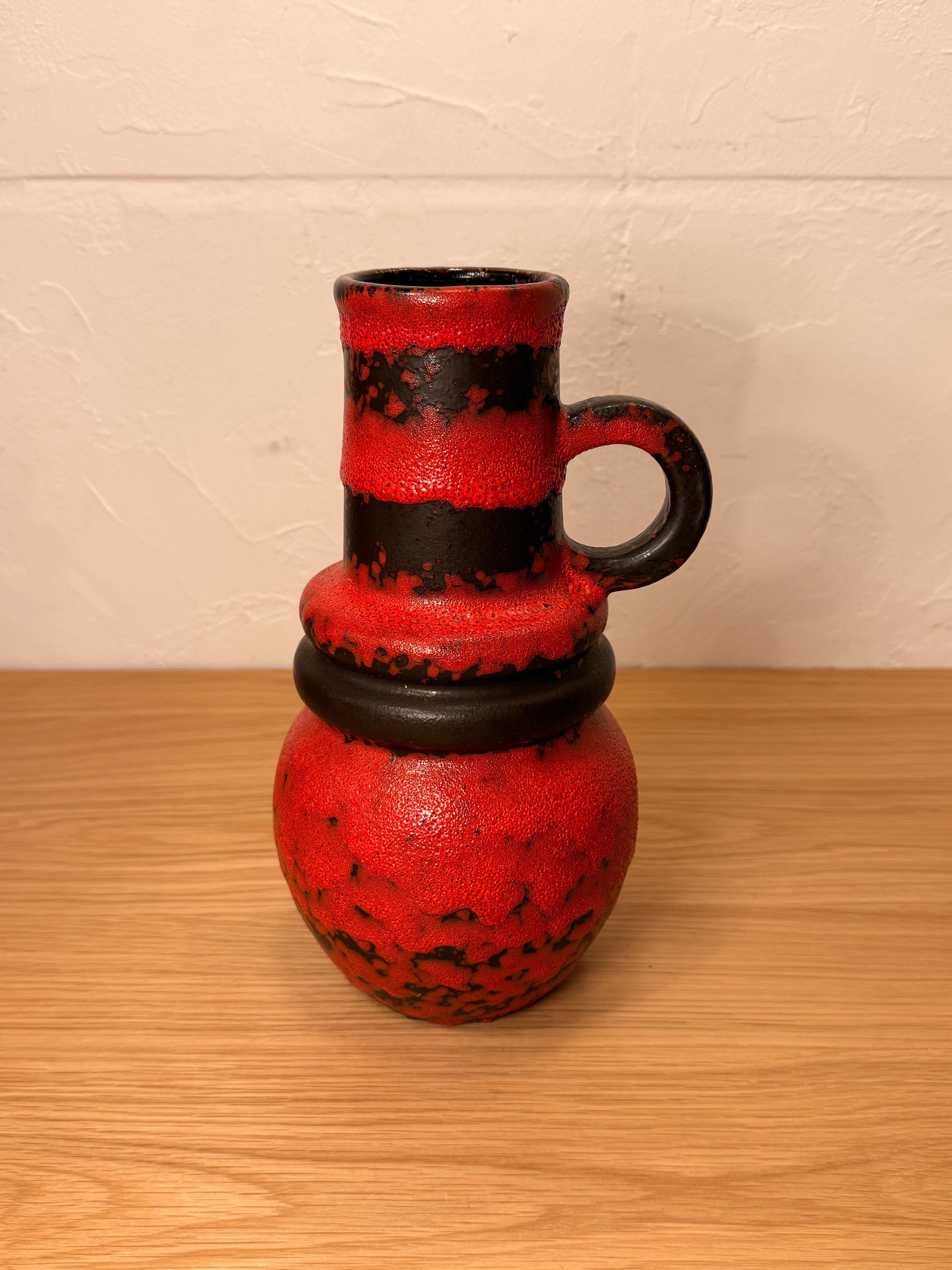 Scheurich "Wien" 428/26 , A.Seide - Fat Lava - セラミック フラワーベース - 1960's-1970's , West Germany - cerote antiques