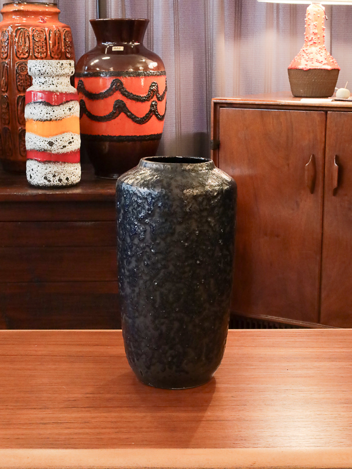 Scheurich 517/38 - Fat Lava - セラミックフラワーベース - West Germany 1960-70's - cerote antiques