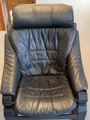 SKIPPER MØBLER , Svend Skipper <br>”Apollo Chair” レザー ラウンジチェア＆オットマン <br>1970's , Denmark <br>TAMAGAWA BASE